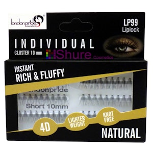 London Pride Gold Individual Instant Rich & Flu?y Natural Lashes (Cluster 10mm)