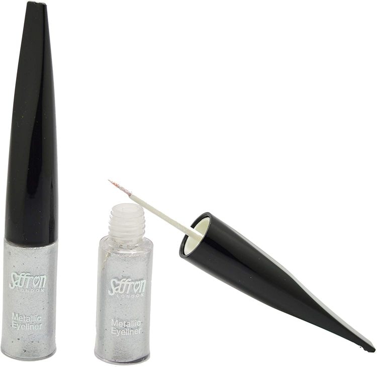 Saffron METALLIC Liquid Dip Eyeliner-Metallic Pearl Silver