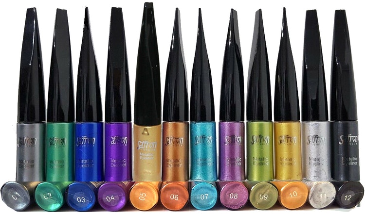 Saffron METALLIC Liquid Dip Eyeliner-Metallic Pearl Silver