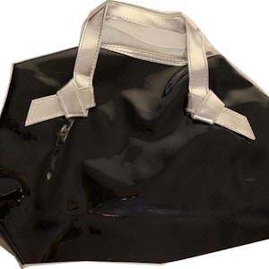 Arden Black Tote Handbag with Silver handles