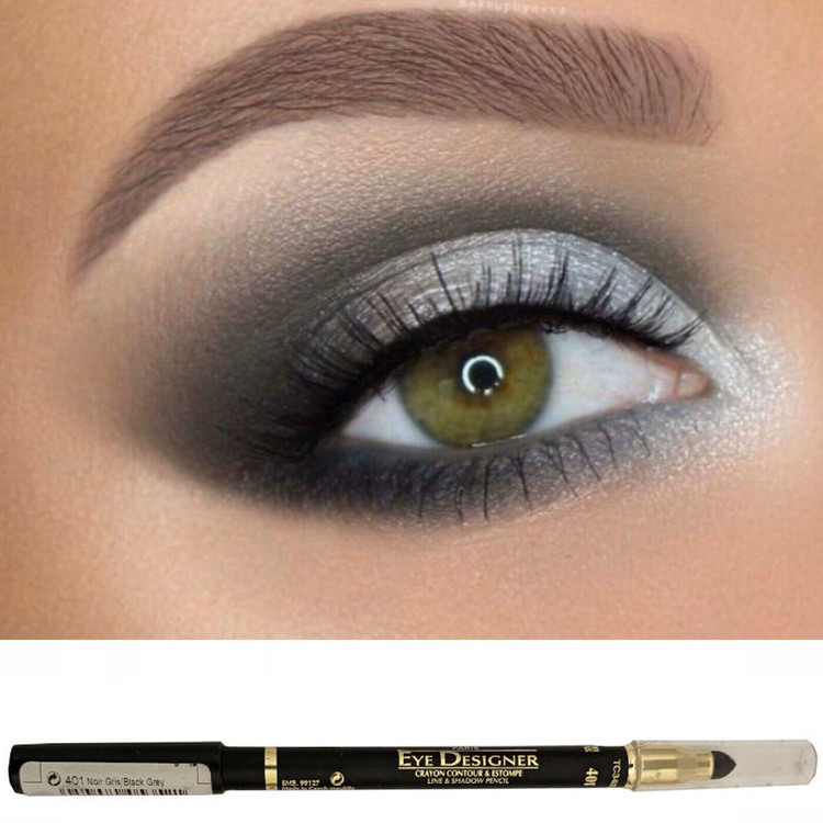 L'Oreal Eye Designer Line & Shadow Pencil-Black Grey