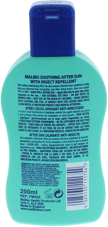 Malibu Moisturising After-Sun Lotion with Insect Repellent