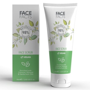 Face Facts 98% Natural Face Scrub - Coconut, Almond & Sacha Inchi Oils