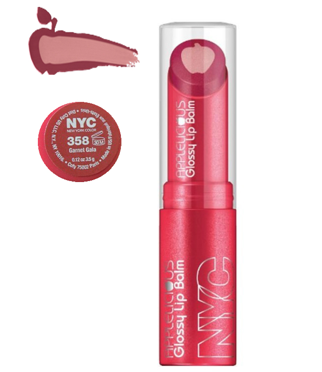 NYC New York Applelicious Glossy Lip Balm - 358 Garnet Gala