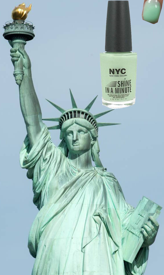 NYC New York Shine In A Minute Nail Polish-601 statue of Liberty