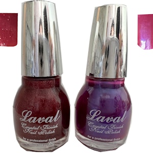 Laval Crystal Nail Polish-Damson 10ml + Wild Grape 10ml