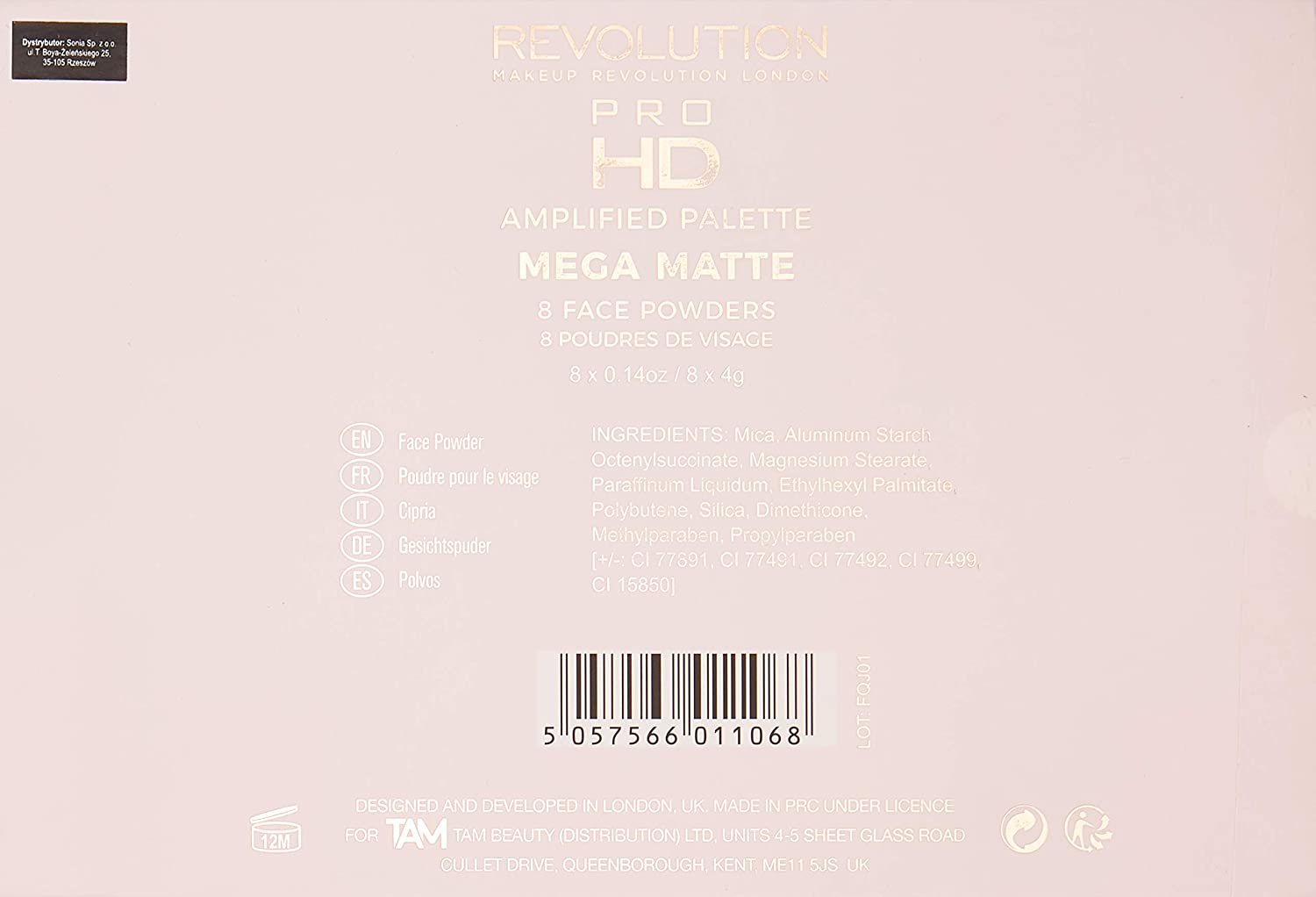 Makeup Revolution Amplified Pro HD Makeup Palette-Mega Matte