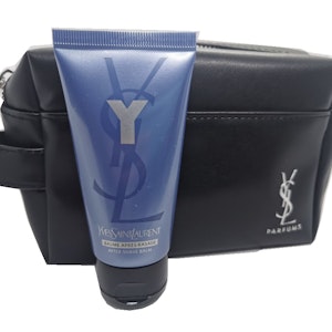 Yves St. Laurent After Shave Balm 50ml and Original Black Toiletry Bag