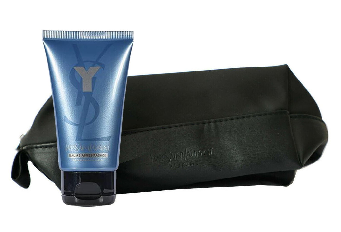 Yves St. Laurent After Shave Balm 50ml and Original Black Toiletry Bag