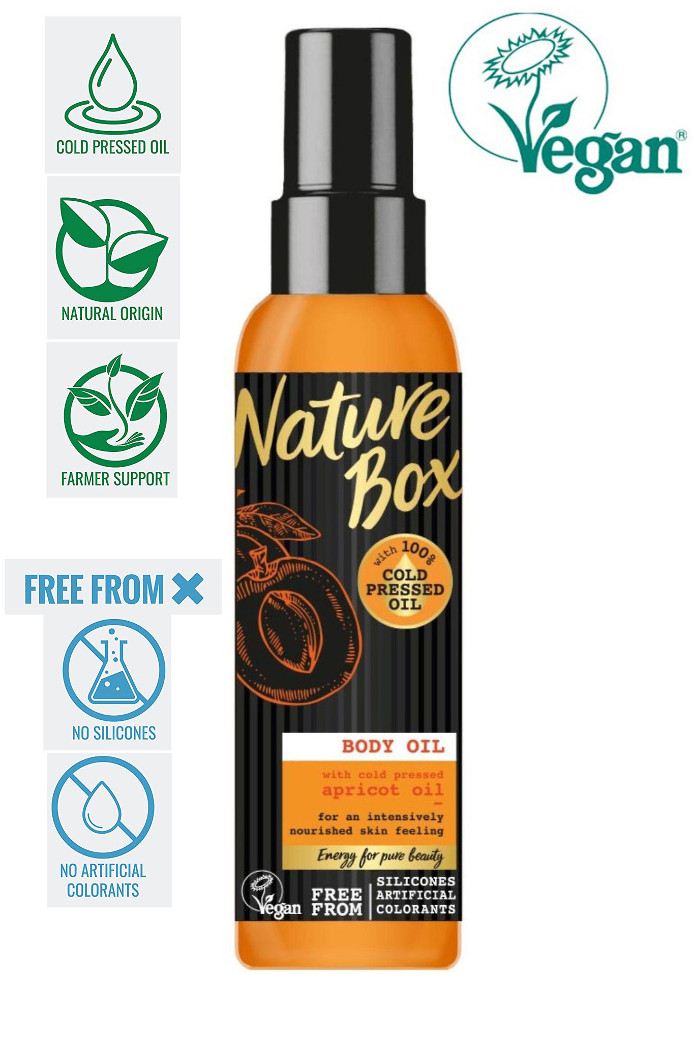 Nature Box Apricot Body Oil Spray 150ml