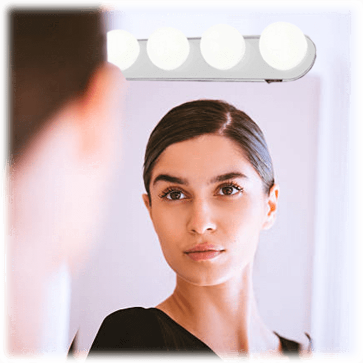 Zoe Ayla Led Vanity Mirror Lights Makeup 4 Bulbs Portable Hollywood Style Lamps