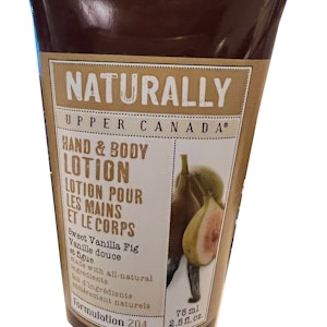 Upper Canada naturally Hand & Body Lotion-Sweet Vanilla Fig 75ml