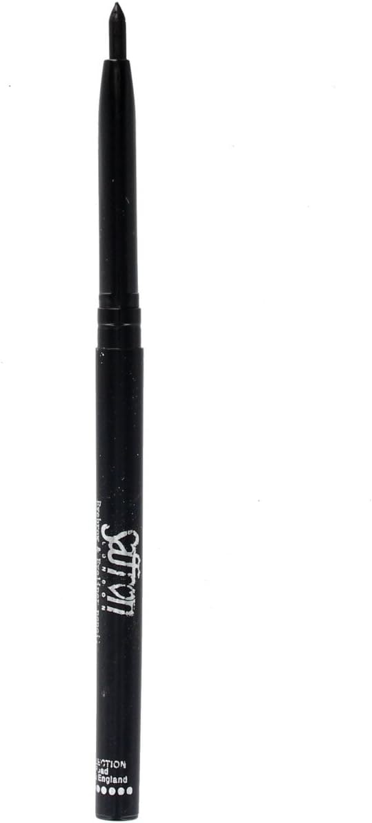 Saffron 2 in 1 Twist Up Eyebrow & Eyeliner Pencil-Black