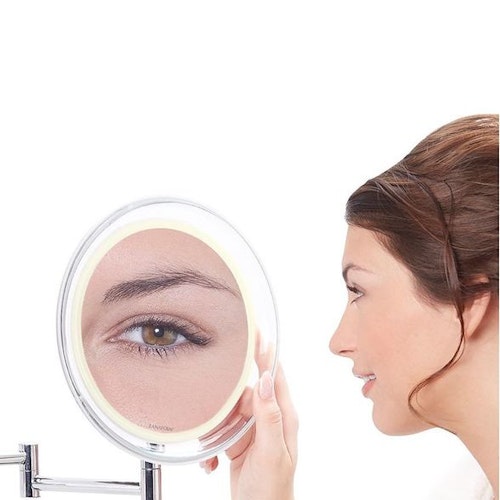 Make-up mirror with wall mount 10 times magnification & lighting Lanaform