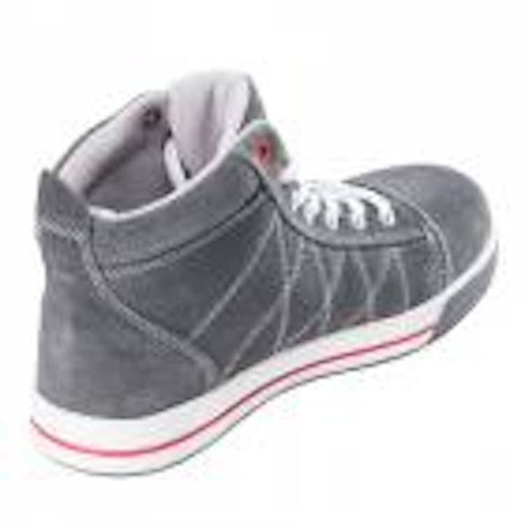 Skor, tåliga och bekväma, grå-röd färg, SB SRA, CE, LAHTI