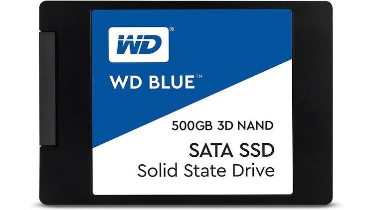 WD Blue 3D 500GB 2.5" SSD SATA6.0Gbps, 3D NAND, 560/530 MB/s Read/Write, 7mm