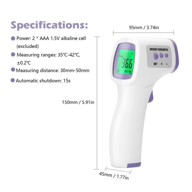 REA! Beröringsfri, infraröd, digital termometer