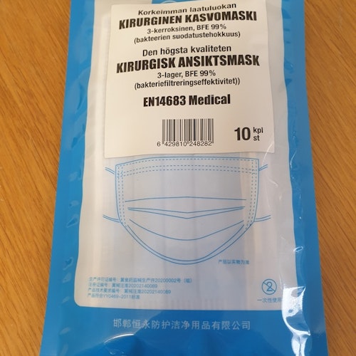 REA! 2 x Kirurgisk ansiktsmask/munskydd 10-pack