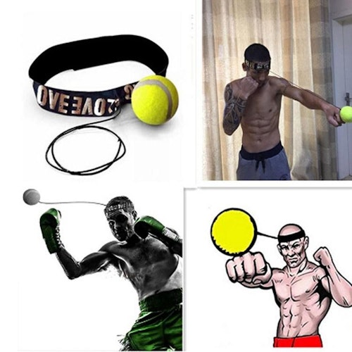 Slagboll med huvudband för reflexhastighetsträning Boxning Punch Motion Sports