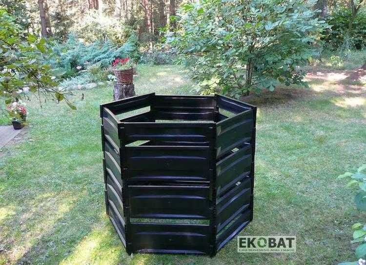 Kompostbehållare 1050L, kompostbox för kompostering utomhus, Ekobat