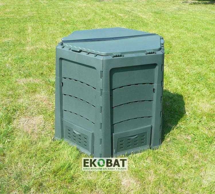 Kompostbehållare 820L, kompostbox för varm kompost utomhus åretrunt, THERMOQUICK® EXPRESS 800