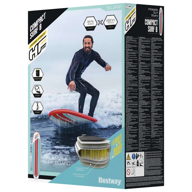 SUP-bräda Hydro-Force Compact Surf 8 243x57x7 cm