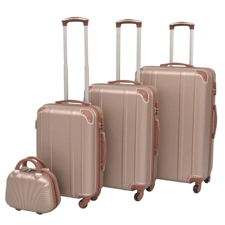 Hårda resväskor 4-pack, olika färger