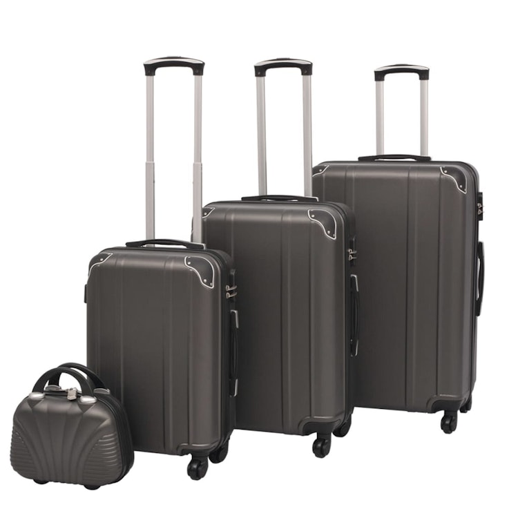 Hårda resväskor 4-pack, olika färger