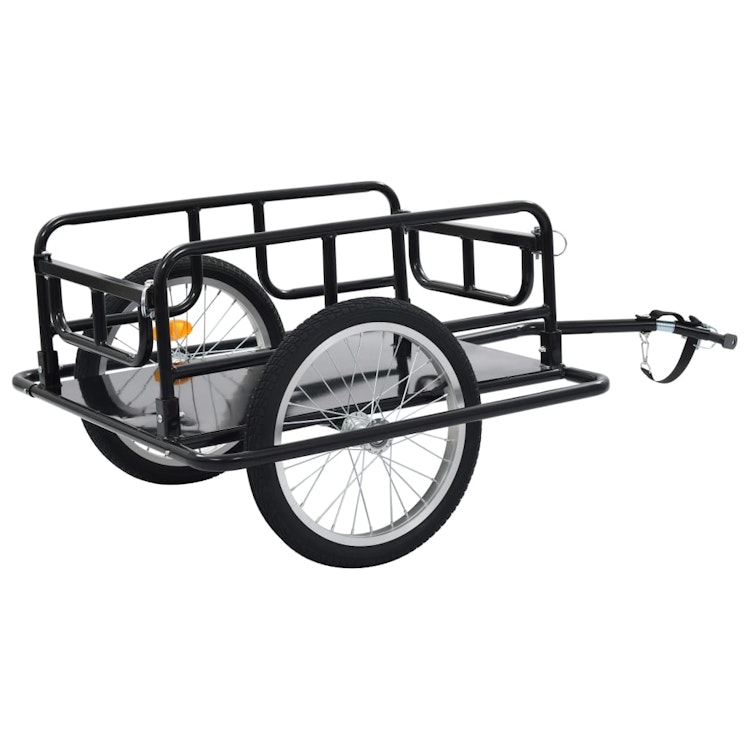 Cykelvagn 130x73x48,5 cm stål svart