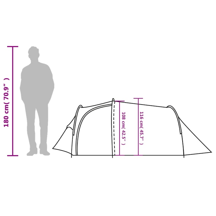 Campingtält 3 personer Blå eller Grön