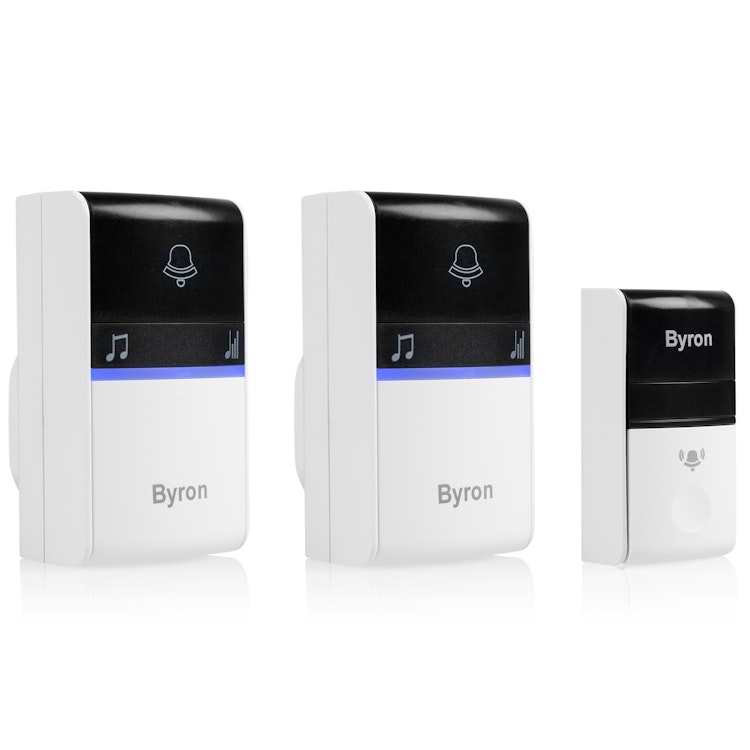 Byron Trådlös dörrklocka Kinetic Ej batteri x2 mottagare
