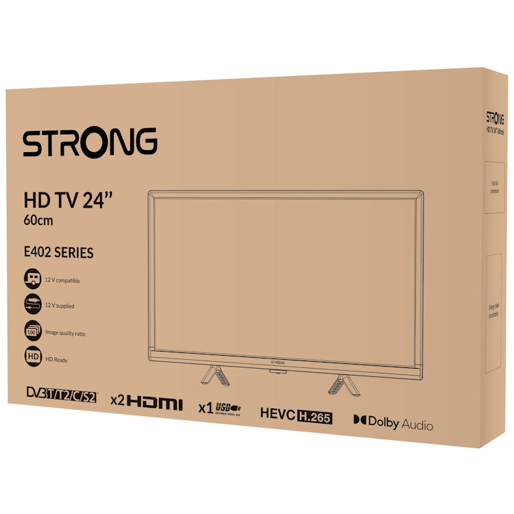 TV 24" 230/12Volt SRT24HE4023 Svart