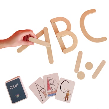 Learn the letters - 11 wooden magnetic parts