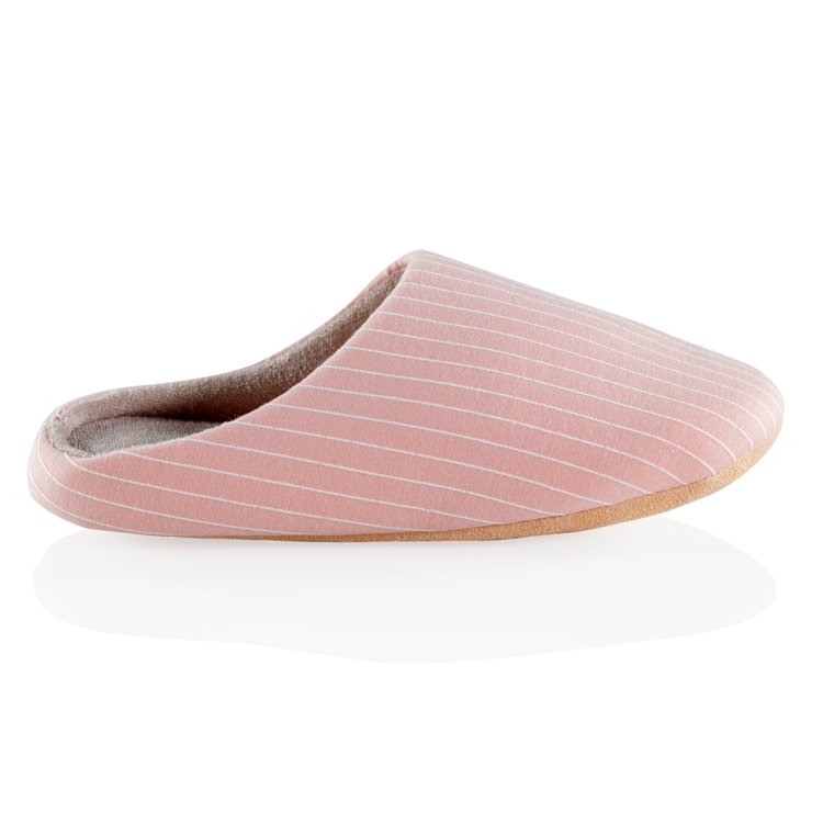 Stripete tøfler (rosa)