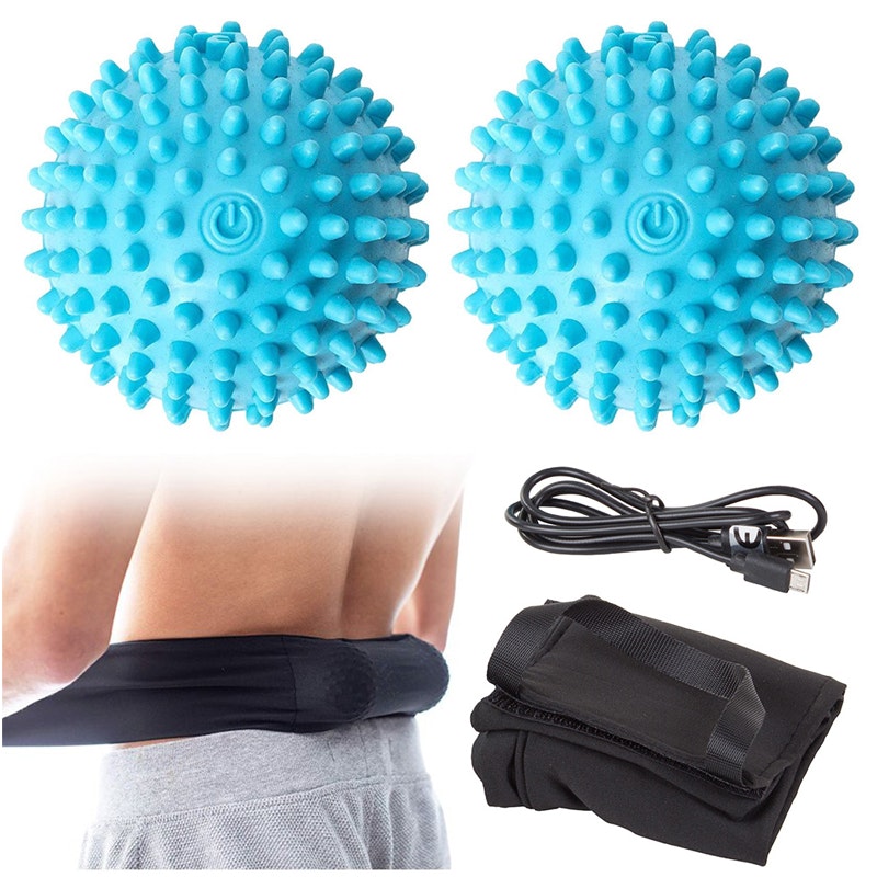 Vibrerende massasjeballer (2 stk) - Til føtter, rygg, skuldre (349 kr) -  Helseboden