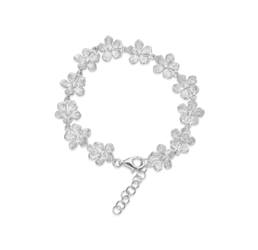 Catwalk Exclusive - Armband Stardust Flower Rhodinerat Silver