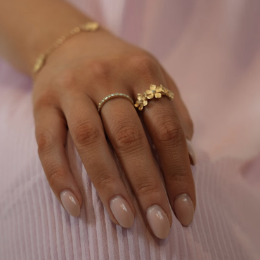 Catwalk Exclusive - Ring Stardust Flower Förgyllt Silver