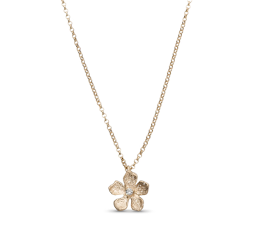 Catwalk Exclusive - Halsband Stardust Flower Förgyllt Silver