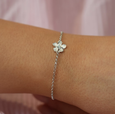 Catwalk Exclusive - Armband Stardust Flower Rhodinerat Silver