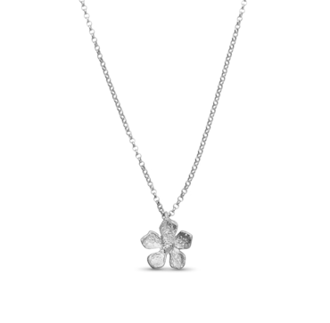 Catwalk Exclusive - Halsband Stardust Flower Rhodinerat Silver