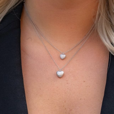 Catwalk Exclusive - Halsband Stardust Heart Rhodinerat Silver