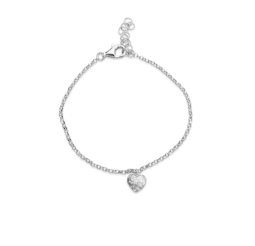 Catwalk Exclusive - Armband Stardust Heart Rhodinerat Silver