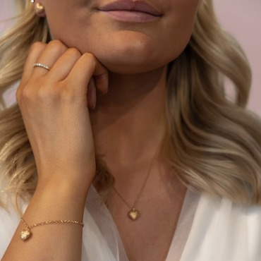 Catwalk Exclusive - Halsband Stardust Heart Förgyllt Silver
