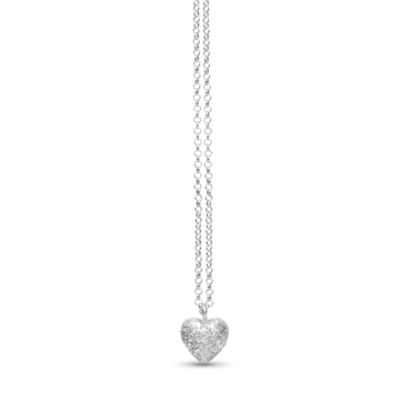 Catwalk Exclusive - Halsband Stardust Heart Rhodinerat Silver