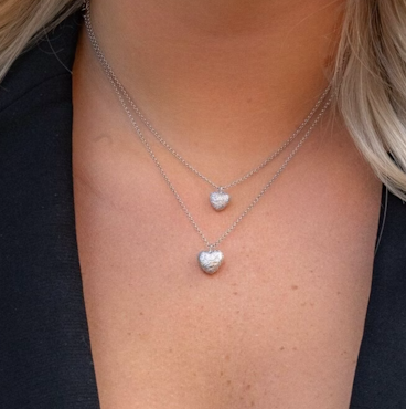 Catwalk Exclusive - Halsband Stardust Heart Rhodinerat Silver