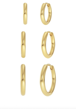 Edblad - Triple Pair Hoops Gold