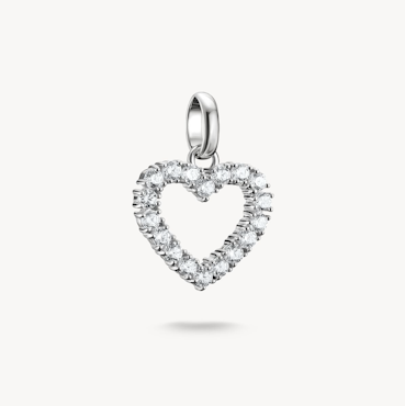 Thomas Sabo - HJÄRTA MED VITA STENAR CONNECT SILVER