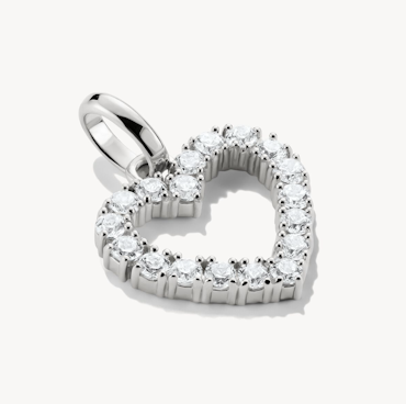 Thomas Sabo - HJÄRTA MED VITA STENAR CONNECT SILVER