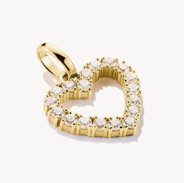 Thomas Sabo - HJÄRTA MED VITA STENAR CONNECT GULDPLÄTERAD