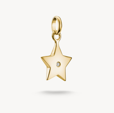 Thomas Sabo - STJÄRNA MED VIT STEN CONNECT GULDPLÄTERAD